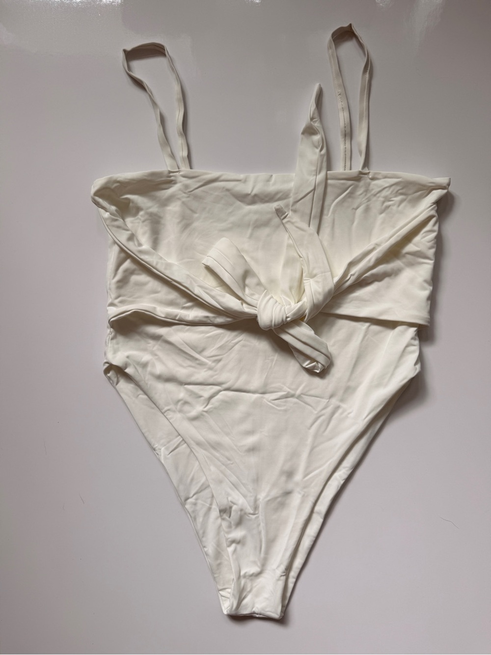 437 Tie-Front One-Piece Swimsuit with Adjustable Straps